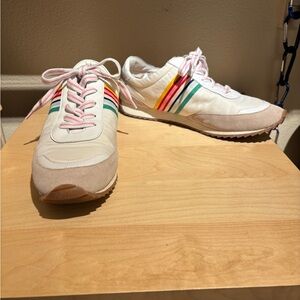 Boden Rainbow Striped Runner Trainers, Size 42 (10-10.5)